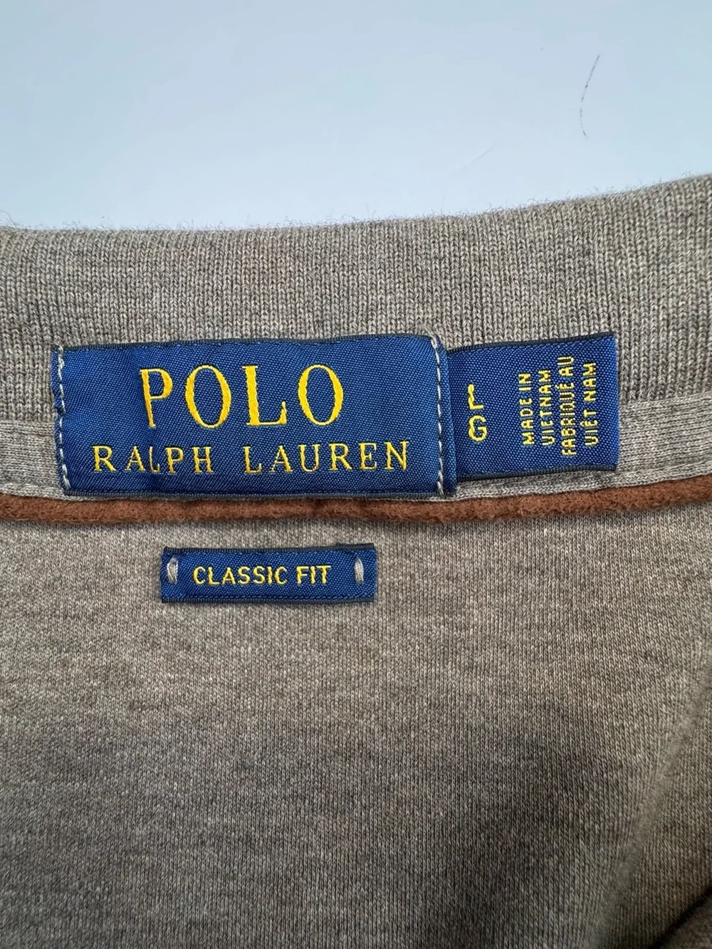 Polo by Ralph Lauren Polo Shirt Men's Large Brown Classic Fit Long Sleeve Preppy